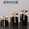 Frascos de Vidrio Transparentes para Snacks y Frutas Secas, Frascos para Almacenamiento de Granos de Múltiples Especificaciones, Frascos Cuadrados de Almacenamiento con Cucharas, Frascos para Té