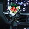 Aromaterapia para coche, salida de aire, perfume, creativo, inmortal, ramo seco, decoración para coche, adornos, fragancia, clip, rosa, venta al por mayor