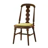 Silla de comedor de madera maciza en estilo vintage francés medieval, silla de comedor para el hogar, mesa y silla de comedor, silla para el hogar con respaldo, silla informal estilo americano