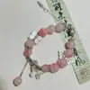 Pulsera de Cristal con Cuentas de Doble Capa con Lazo para Mujer Nuevo Estilo Chino Super Hada Dulce Sencilla Estudiante Mejor Amiga Pulsera al Por Mayor