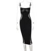 Estilo Europeu e Americano 2026 Verão Mais Vendido Novo Vestido Justo com Costura de Renda e Cor Sólida Vestido Justo Comércio Exterior Atacado Roupa Feminina