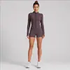 Conjunto fitness transfronteiriço para mulheres, com absorção de suor, respirável, secagem rápida, jaqueta de yoga, conjunto para esportes ao ar livre, corrida, Pilates, yoga