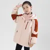Chaqueta tres en uno para niños otoño e invierno Niños Ropa de exterior cortavientos Impermeable cálida forro de polar chaqueta de mujer