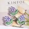 Cuentas Sueltas de Aleación Tridimensional con Forma de Uva y Pedrería, Agujero Recto, para Llaveros de Teléfono, Collares, Cadenas de Bolsos y Accesorios de Joyería DIY