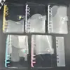 Funda para libro de hojas sueltas de cuero con costuras creativas en blanco y negro, PVC transparente, clip metálico de seis agujeros, cuaderno de estudiante, agenda manual