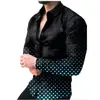 Comercio Exterior Europeo y Americano Camisa Estampada 3D para Hombre Primavera y Otoño Nuevo Estilo Casual de Moda Camisa de Manga Larga para Hombre Talla Grande Camisa Venta al por Mayor