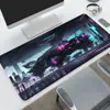 Alfombrilla de ratón de dibujos animados, teclado de computadora, escritorio, gaming, estilo anime, alfombrilla de escritorio para oficina para hombres y mujeres con bordes cosidos y diseño engrosado