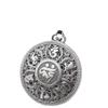 Colgante de Buda de doble cara con seis palabras de plata esterlina 999, estilo vintage, hueco, para hombres y mujeres, collar de plata pura, joyería al por mayor