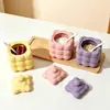 Juego Original de Botes Cerámicos Espesos para Condimentos Dopamine con Base de Madera para Almacenamiento, Bote de Sal para Cocina, Bote para Especias con Cuchara, Regalo