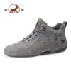 Zapatos Originales Gongyang para Hombre 2026 Otoño/Invierno Nuevos Zapatos Deportivos de Piel Genuina para Hombre Calzado Casual Cálido de Exterior de Caña Alta