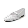 Zapatos Planos Mary Jane Tejidos Huecos para Mujer, Transpirables, Punta Redonda con Hebilla, Versátiles y Cómodos, Nuevo Modelo Mary Jane 2026