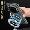 Funda Adecuada para Teléfono Móvil Huawei Matex7 con Bisagra Magnética, Funda Edición Coleccionista X7 Ag Antirrobo con Película Integrada y Cubierta de Soporte Lateral