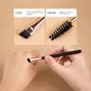 Cepillo para Cejas Negro Angulado de 2 Piezas Cepillo Espiral Cepillo para Pestañas Rizador de Pestañas Herramienta de Belleza Multifuncional para Difuminado Natural