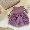 Conjunto de Verano para Niñas 2025 Nuevo Estilo Top Chaleco para Bebé Falda de Pastel Linda Falda Tutú Conjunto Elegante de Dos Piezas