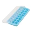 Molde de Hielo de Silicona de 24 Cuadrículas Molde de Hielo Bloque de Hielo Congelador Rápido Caja de Bloque de Hielo Caja de Hielo Cuadrada Hogar con Tapa