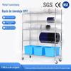 Rack de Material Smt Pico Simples e Duplo Rack de Bandeja de Material de Malha com Rodas Armazenamento de Giro Antiestático Prateleira Cor Aço Inoxidável
