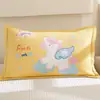 Funda de Almohada de Dibujos Animados Algodón Puro Paquete Individual 100 Gasa de Algodón Funda de Almohada para Niños Par Cubierta Protectora para Núcleo de Almohada 35X55