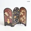 Novo Estilo Chinês Janela Falsa Tecido de Fundo para Janela Fragrância Floral Props para Fotografia de Produtos Alimentícios Gravação de Vídeo Curto para Sala de Estar