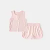Conjunto de Chaleco para Bebé Estilo Verano Delgado Ropa Separada Infantil Niños y Niñas Súper Lindo Sin Mangas Ropa de Verano para Bebé Youkesi