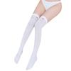 Medias Estampadas de Gatito Japonés de Seda Hasta la Rodilla Anime Secundario Gatito Lindo Medias Sexy para Cadera Blancas