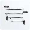 Pasador Negro Coreano para Adulto Clip Ondulado Clip Pequeño Negro Accesorio para el Cabello Clip de Acero Clip Lateral para Niña Pasador Accesorio para el Cabello