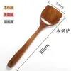 Espátula de madera maciza, espátula de madera de mango largo, espátula antiadherente, espátula para cocinar, espátula para freír, cuchara, utensilios de cocina, venta al por mayor para exportación