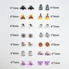 Nueva serie de Halloween transfronteriza de moda, dibujos animados, lindo castillo oscuro, sonrisa fantasma, joyería de uñas DIY