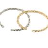 Pulseira ajustável de cobre banhado a ouro real, personalidade europeia e americana, geométrica oca aberta, faça você mesmo, moda, temperamento, acessórios de pulseira
