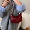 Bolso de Axila con Textura de Nicho Estilo Francés para Mujer 2025 Nuevo Bolso Simple de Media Luna Bolso de Hombro con Cadena de Moda para Viajar