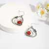 Conjunto de joias vintage europeu e americano personalizado em prata transfronteiriço, colar de relógio multicamadas, brincos de coração cravejados de diamantes em forma de cobra