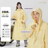 Impermeable Bemei para Adultos Estilo Gabardina con Cintura Ajustada para Mujer, Chaqueta Impermeable a Prueba de Tormentas de Cuerpo Completo para Montar en Bicicleta Eléctrica