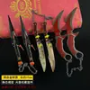 Armas de Juguete Periféricas del Juego Delta Force Cuchillo de Juguete Cuchillo Garra Cuchillo Búho Rojo Modelo de Arma de Combate Cercano Adornos Metálicos