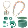 Xiyin Dropshipping Colgante de Lazo para Taza Stanley Tapón Antiderrames 10mm Tapa de Popote Suave de Silicona Cuerda para Bolso Cubierta de Taza