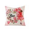 Funda de almohada de San Valentín de lino estampado para el hogar, sala de estar, sofá, funda de cojín, funda de almohada para dormitorio, mesita de noche, venta al por mayor
