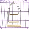 Columpio Personalizado para Pájaros Fénix Negro Brote de Peonía Periquito Acero Inoxidable Madera Maciza Juguete Anillo Soporte Accesorios para Jaula de Pájaros Loro