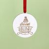Etiqueta navideña de madera regalo redonda elevador feliz cumpleaños decoración bola de cristal pequeña etiqueta de madera colgante de joyería