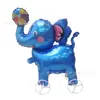 Balão de folha de alumínio com rodas para puxar, em formato de animal, brilhante, para feiras noturnas, barracas de rua, brinquedos infantis, atacado, produtos quentes de venda transfronteiriça