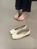 Primavera/Verão 2026 Novo Estilo Coreano Bico Quadrado Slip-On Elegante Flats para o Trabalho Raso Solado Macio Sapatos de Vovó Mocassins Femininos