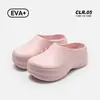 Sapatos de Chefe Baotou Femininos Verão Interior Casa Antiderrapante Sapatos Mueller Masculinos Exterior Impermeável Meio Pacote Chinelos Eva