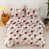 Juego de funda de edredón y fundas de almohada de tres piezas estilo hogar moderno para comercio exterior transfronterizo, juego de ropa de cama para camas individuales y dobles
