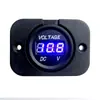 Cargador de Coche Coche Modificado Coche Voltímetro Luz LED Detección de Voltaje Potencia Pantalla Digital Voltímetro de 3 Posiciones