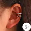Pinzas para Orejas Minimalistas Geométricas Incrustadas con Diamantes Sin Perforaciones, Brazaletes para Orejas de Moda Estilo Europeo y Americano con Forma de Abeja y Serpiente, Pendientes de Moda de Nicho