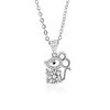 Fabricante original colar de rato banhado a prata feminino todo em diamante ano animal ano do rato colar simples fofo Rato do Zodíaco