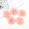 Estilo Coreano Organza Color Claro Borde Quemado Malla Flor de Rosa DIY Hecho a Mano Versátil Pasador Accesorios para el Cabello Accesorios para Ropa Venta al por Mayor