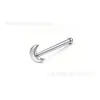 Piercing de nariz F136 em liga de titânio com estrela, lua, cruz, borboleta, haste reta, piercing de nariz em S, joia de piercing customizada em titânio G23