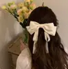 Grampo de Cabelo com Laço High Sense Rabo de Cavalo Baixo Meio Cabelo Estilo Princesa Doce Presilha Primavera Presilha Bico de Pato Acessórios de Cabelo para Mulheres