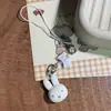 Cor Maillard Coelho Miffy Pingente de Celular com Contas Pingente Doce Pingente de Animal Acessórios de Coelho Mini Desenho Animado