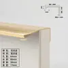 Negro sin perforaciones oculto mango largo Americano Nórdico gabinete armario puerta borde de aluminio arqueado sellado de borde aluminio invisible tirador