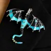 Pulseira Tecida à Mão com Dragão de Esmalte Vintage de Nicho Pulseira de Dragão Cravejada com Diamantes Transfronteiriça Europeia e Americana Joia Versátil Personalizada para Homens