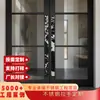Manija de Puerta Corredera de Entrada de Lujo Moderno, Manija de Puerta de Madera Doble, Manija de Puerta Doble Oscilante de Vidrio para Villa de Piedra Sintética, Hotel